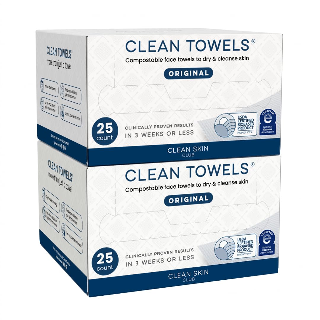 CLEAN SKIN CLUB Clean Towels® 50 Ct pack front view