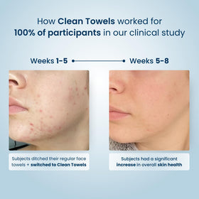 CLEAN SKIN CLUB Clean Towels® stacked neatly