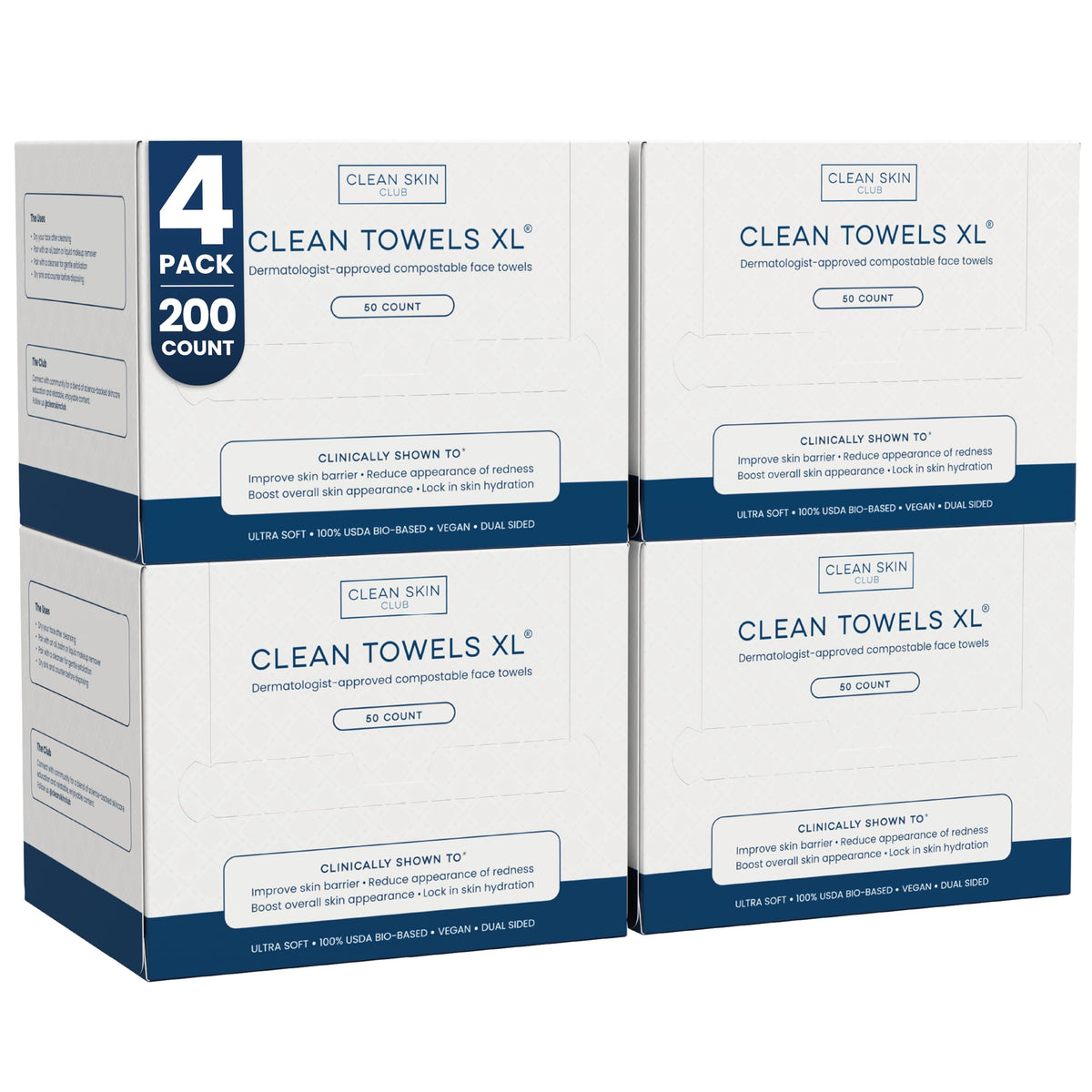 CLEAN SKIN CLUB Clean Towels XL® front view of packaging