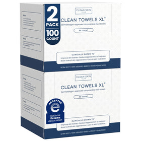 CLEAN SKIN CLUB Clean Towels XL® front view with packaging