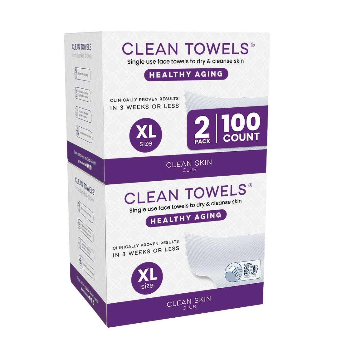 CLEAN SKIN CLUB Healthy Aging Clean Towels XL packaging front view