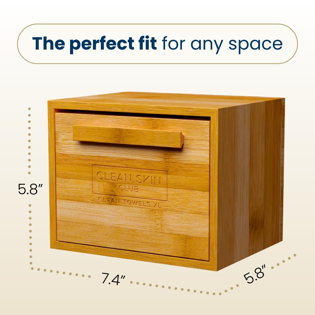 CLEAN SKIN CLUB Luxe Bamboo Container on bathroom counter