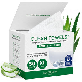CLEAN SKIN CLUB Sensitive Skin Clean Towels XL pack front view