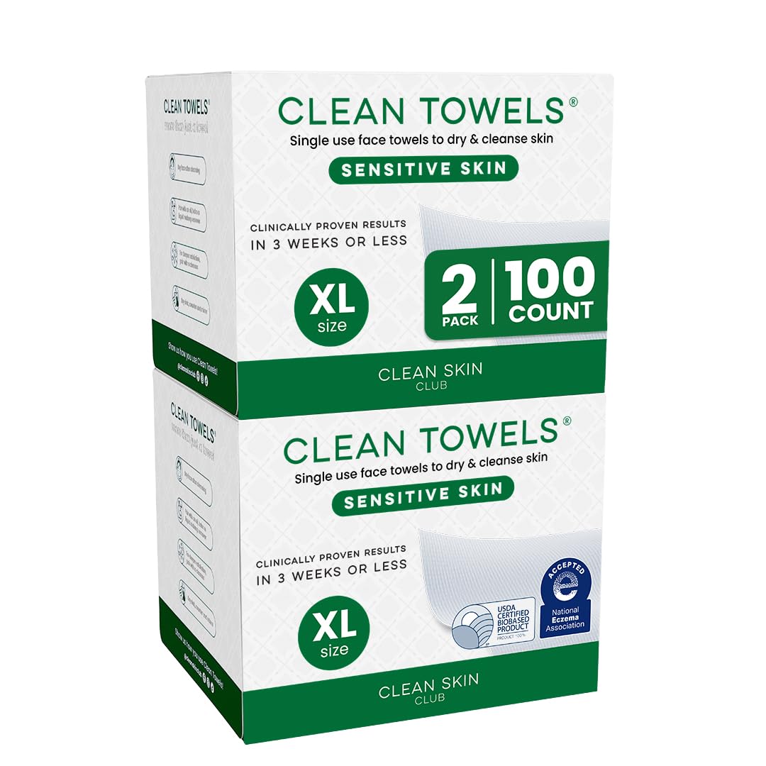 CLEAN SKIN CLUB Sensitive Skin Clean Towels® XL packaging front view