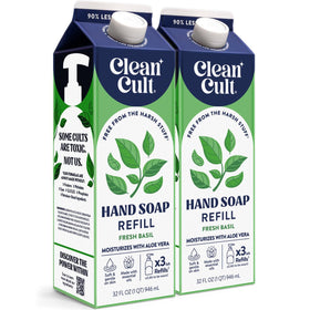 Cleancult Liquid Hand Soap Refill Fresh Basil 32 oz front view