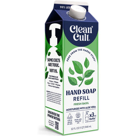 Cleancult Liquid Hand Soap Refill Fresh Basil front view