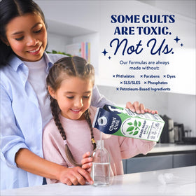 Cleancult Liquid Hand Soap Refill Fresh Basil in a bathroom setting