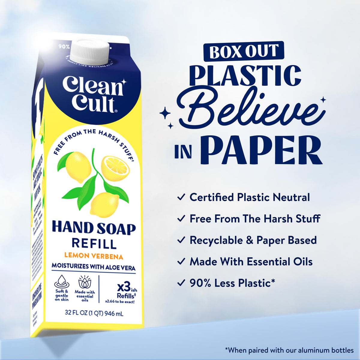 Cleancult Liquid Hand Soap Refill packaging details
