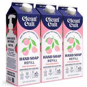 Cleancult Liquid Hand Soap Refill Pink Grapefruit 32 oz front view