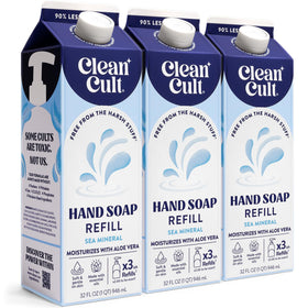 Cleancult Liquid Hand Soap Refills Sea Minerals 32 oz front view