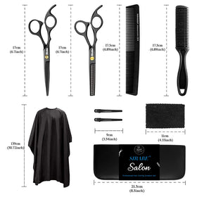 Cleaning cloth and collection bag from Sirabe Hair Cutting Scissors Set