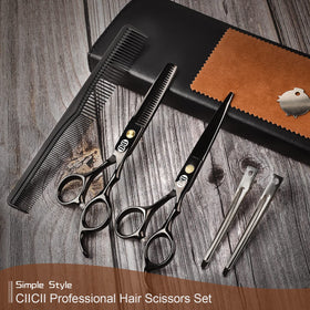 Cleaning cloth included with CIICII hair cutting scissors