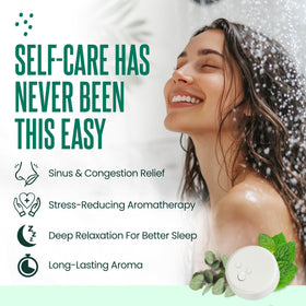 CLEVERFY Eucalyptus Shower Steamers in a bathroom setting