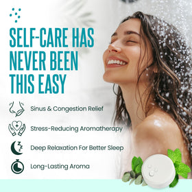 CLEVERFY Eucalyptus Shower Steamers in a bathroom setting