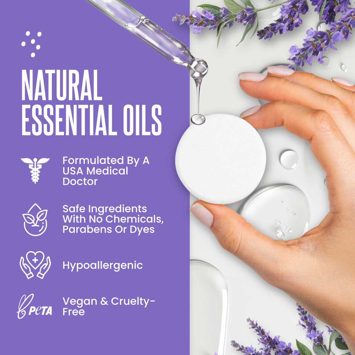 CLEVERFY Lavender Shower Steamers in a shower setting