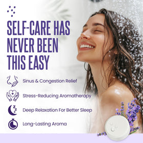 CLEVERFY Lavender Shower Steamers individual tablet close-up