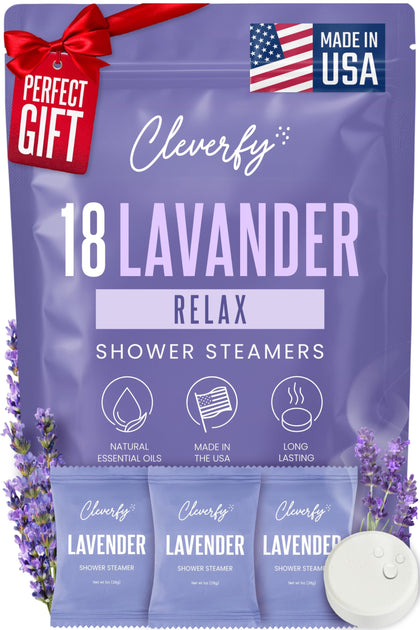CLEVERFY Lavender Shower Steamers package front view