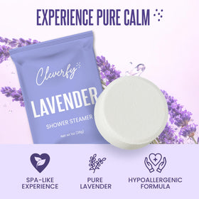 CLEVERFY Lavender Shower Steamers with essential oils