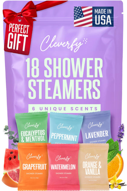 CLEVERFY Shower Steamers 18 Tablets assorted scents