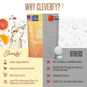 CLEVERFY shower steamers with essential oils ingredients