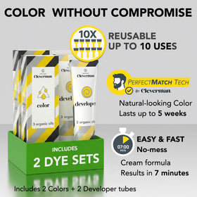 CLEVERMAN 2X Hair & Beard Dye application instructions