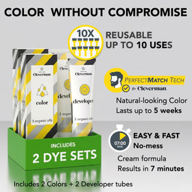 CLEVERMAN 2X Hair & Beard Dye application process step-by-step