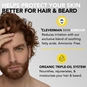 CLEVERMAN 2X Reusable Hair & Beard Dye in use
