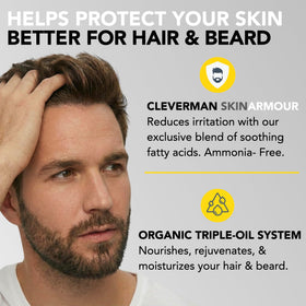 CLEVERMAN hair dye packaging with product details