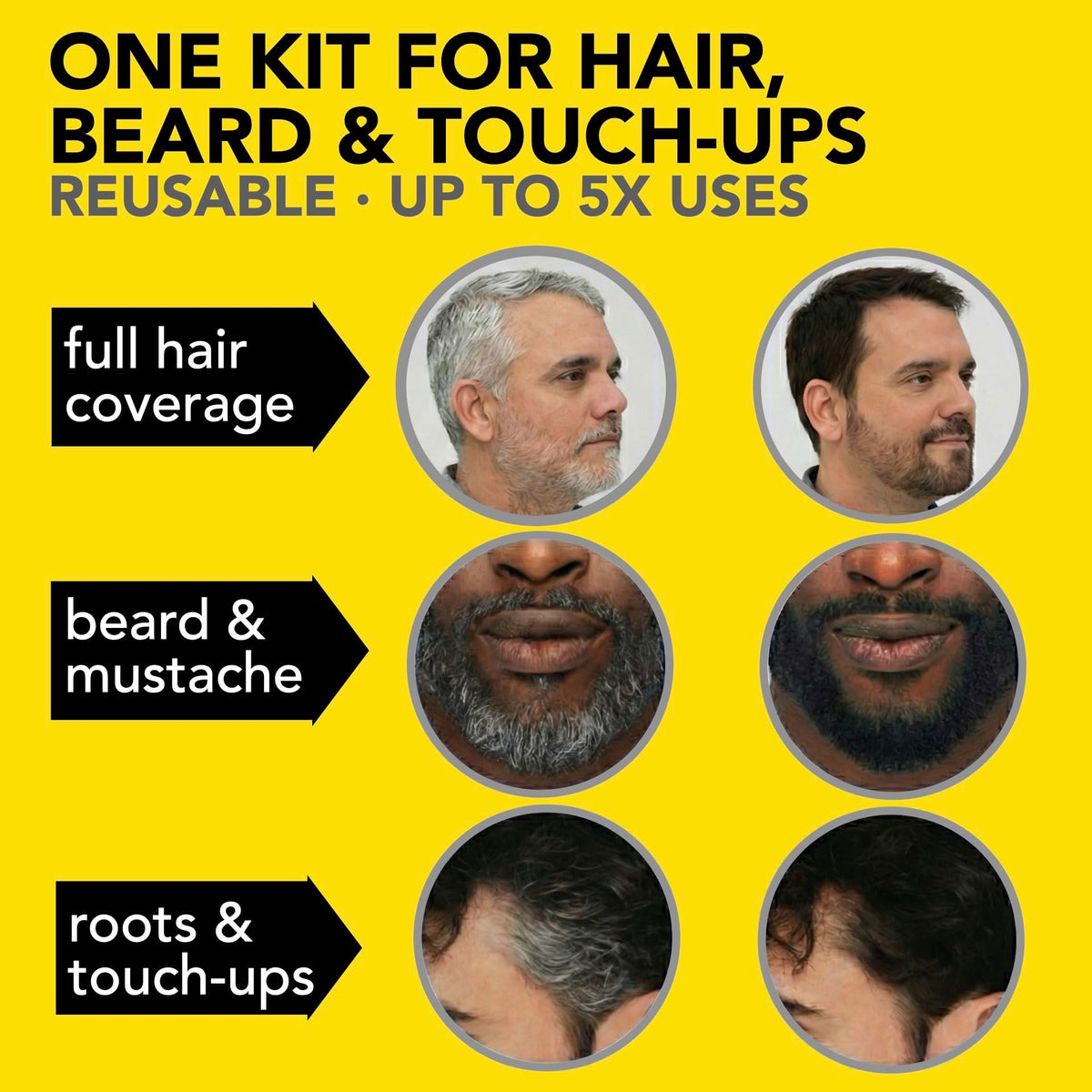 CLEVERMAN Hair Dye Soft Black 2.0 cream application on beard