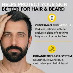 CLEVERMAN Hair Dye Soft Black 2.0 product features highlighted