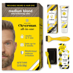 CLEVERMAN Medium Blond Hair & Beard Dye Kit front view