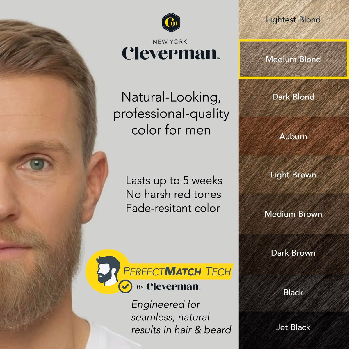 CLEVERMAN Medium Blond Hair Dye kit with tools included