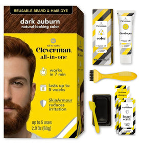 CLEVERMAN Reusable Hair & Beard Dye Dark Auburn 5.04 front view