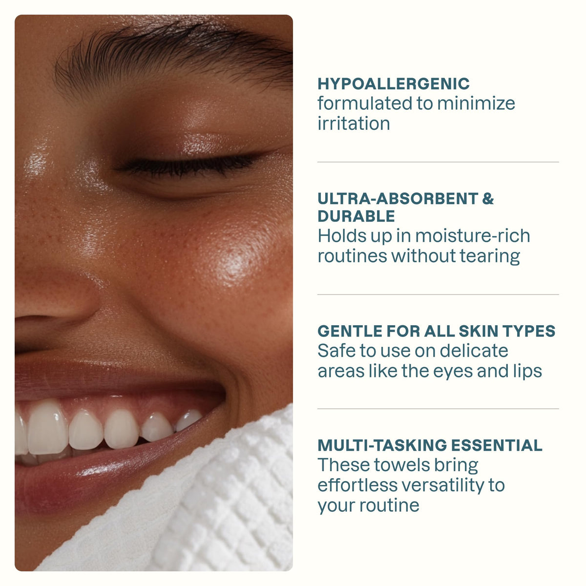 Cliganic Clean Face Towels XL in a bathroom setting