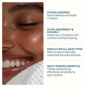 Cliganic Clean Face Towels XL in use for makeup removal