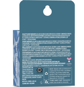 Cliganic lip balm set with a close-up of the ingredients