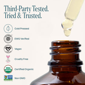 Cliganic Organic Argan Oil texture close-up