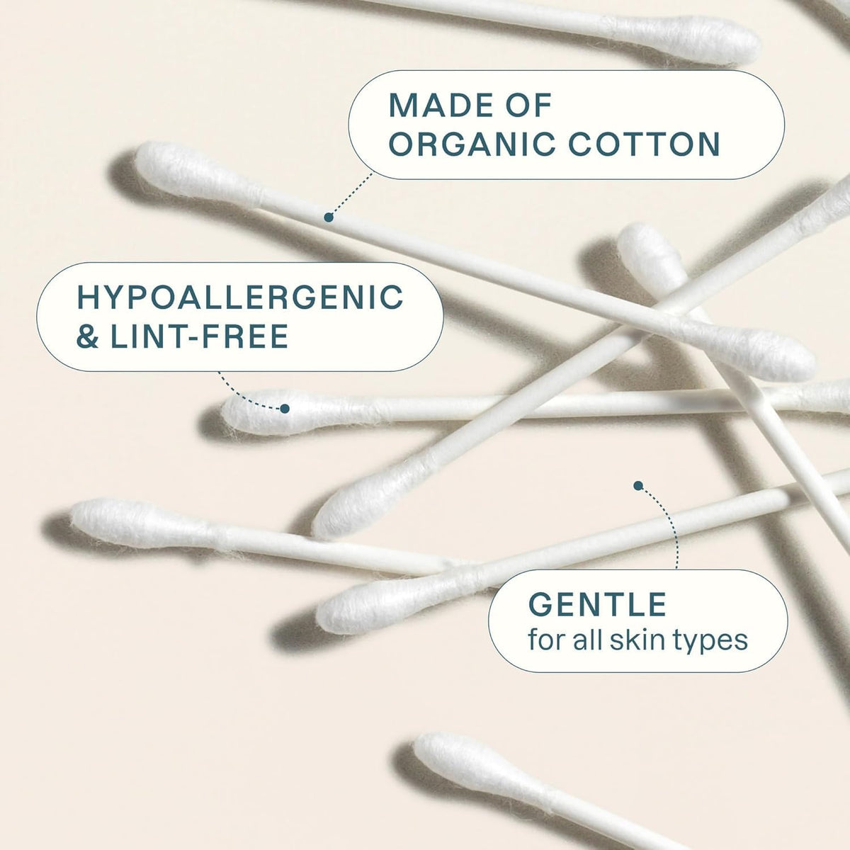 Cliganic Organic Cotton Swabs in use for makeup application