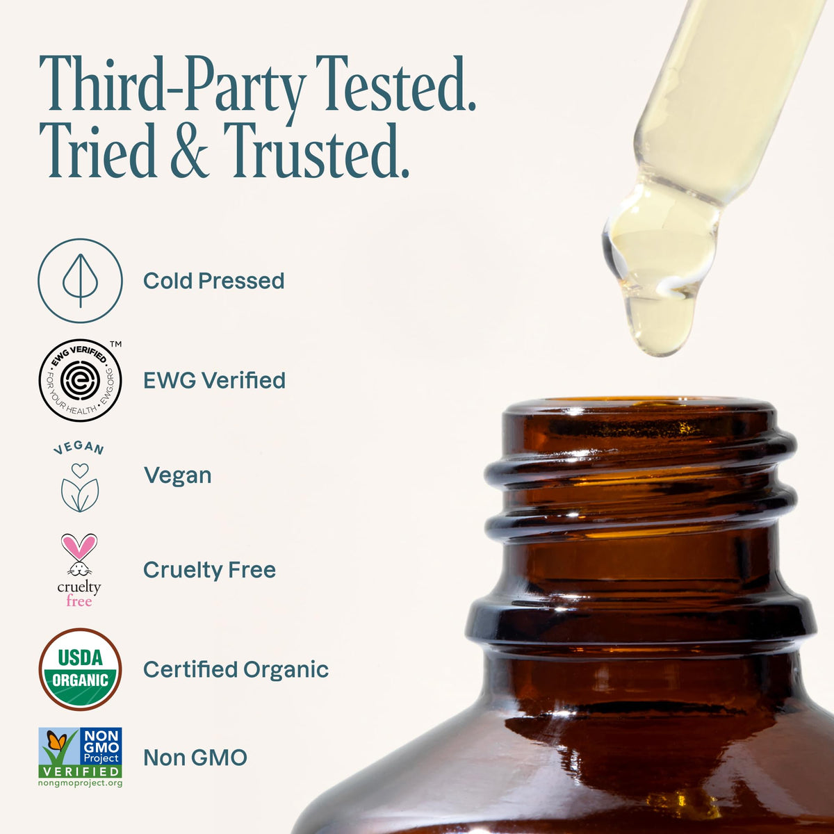 Cliganic Organic Pumpkin Seed Oil texture on skin