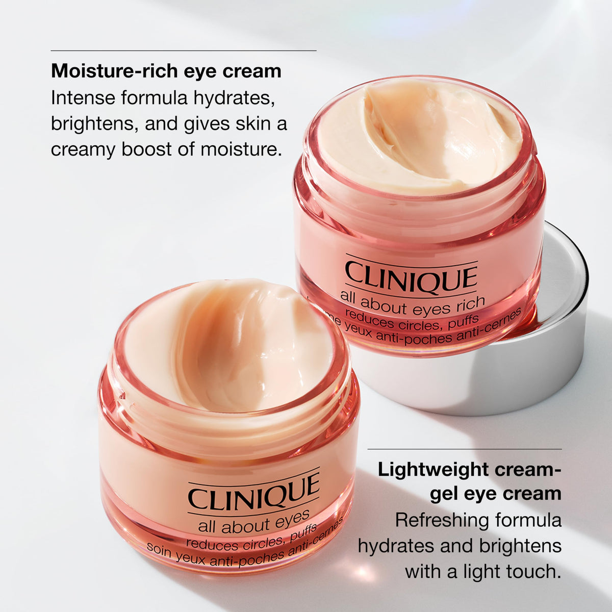 Clinique All About Eyes Mini Eye Cream application on skin