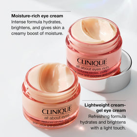 Clinique All About Eyes Rich Eye Cream application on skin