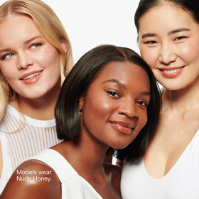Clinique Almost Lipstick Tinted Lip Balm Nude Honey in hand