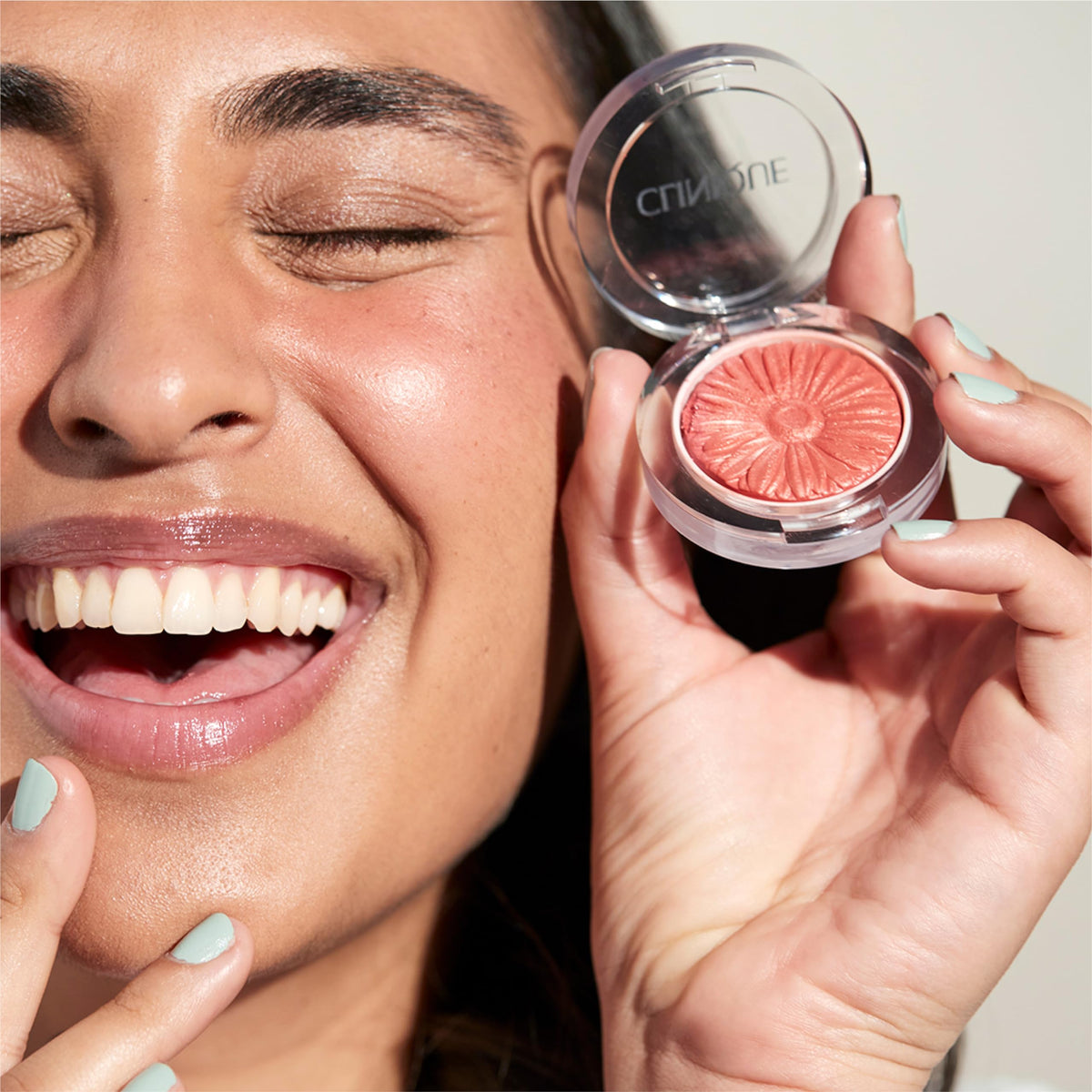 Clinique Cheek Pop Blush Fig Pop swatched on skin