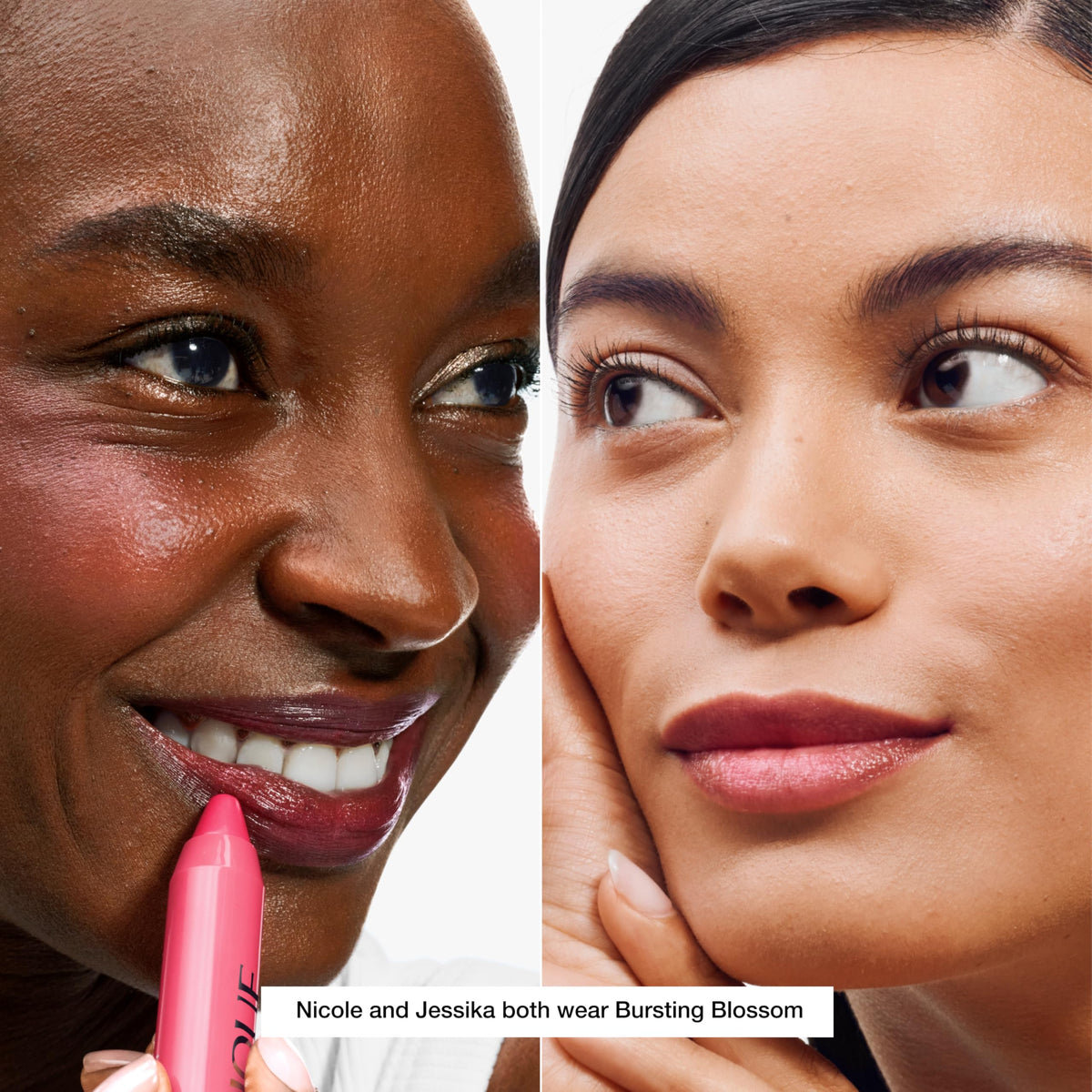 Clinique Chubby Stick Tinted Lip Colour Balm Bursting Blossom cap open