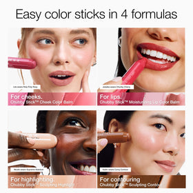 Clinique Chubby Stick Tinted Lip Colour Balm with mango and shea butter ingredients