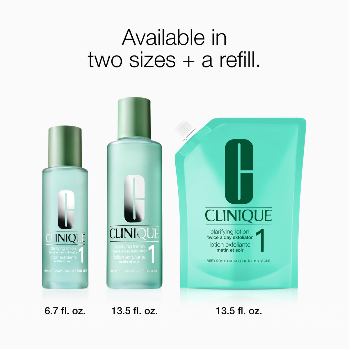 Clinique Clarifying Lotion 1 with cotton balls and fresh towels