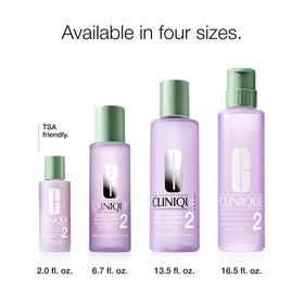 Clinique Clarifying Lotion 2 with skincare routine products