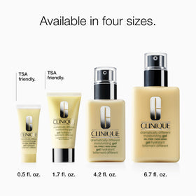 Clinique Dramatically Different Moisturizing Gel on a vanity