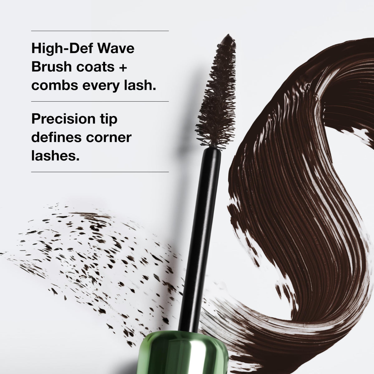 Clinique High Impact High-Fi Mascara applied on lashes for volume