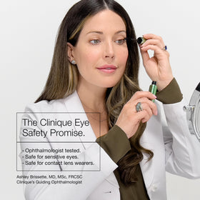 Clinique High Impact Waterproof Mascara on vanity with other makeup